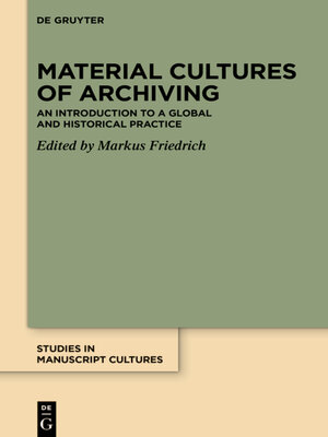 cover image of Material Cultures of Archiving